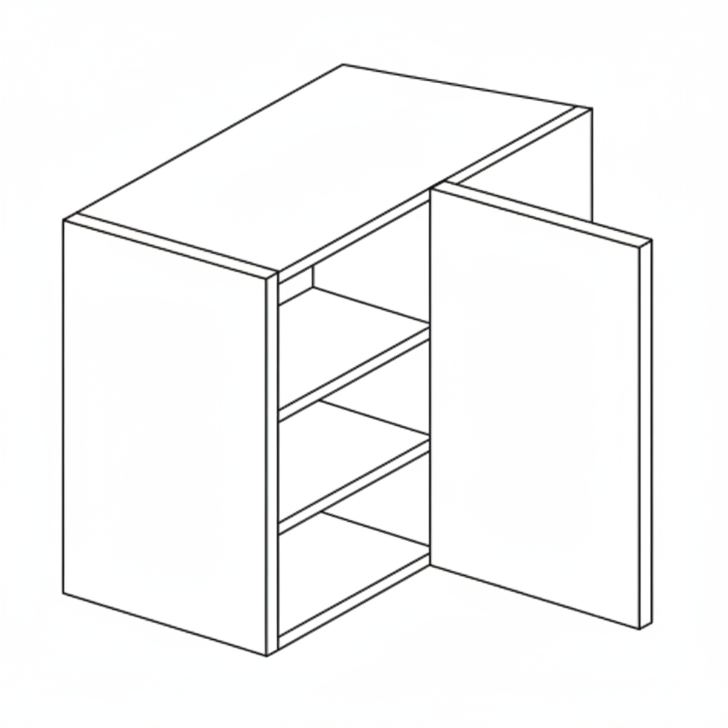 600mm Stanard Corner Wall 300 D – Piatto Gloss Cashmere Stone
