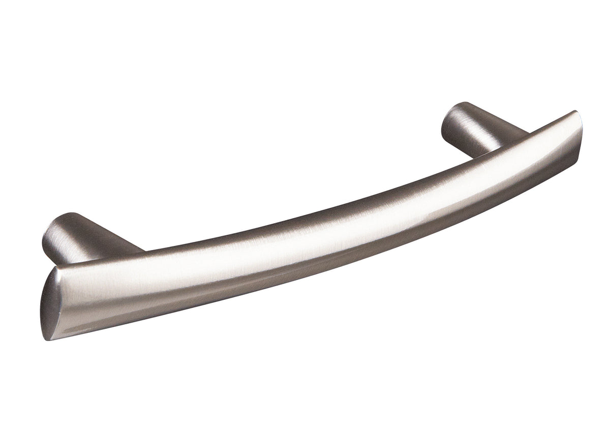 BOW T BAR 128MM BRUSHED STEEL HANDLE