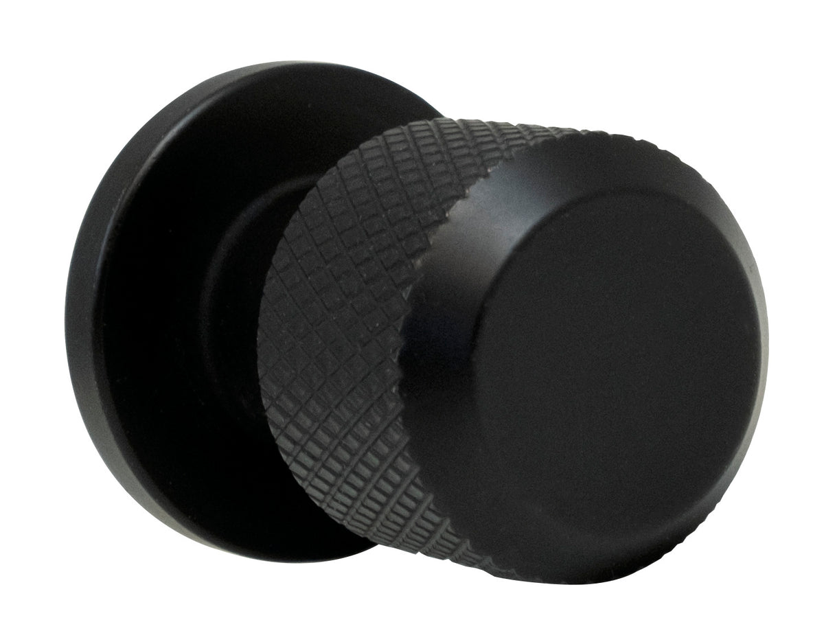 KNURLED KNOB MATT BLACK HANDLE