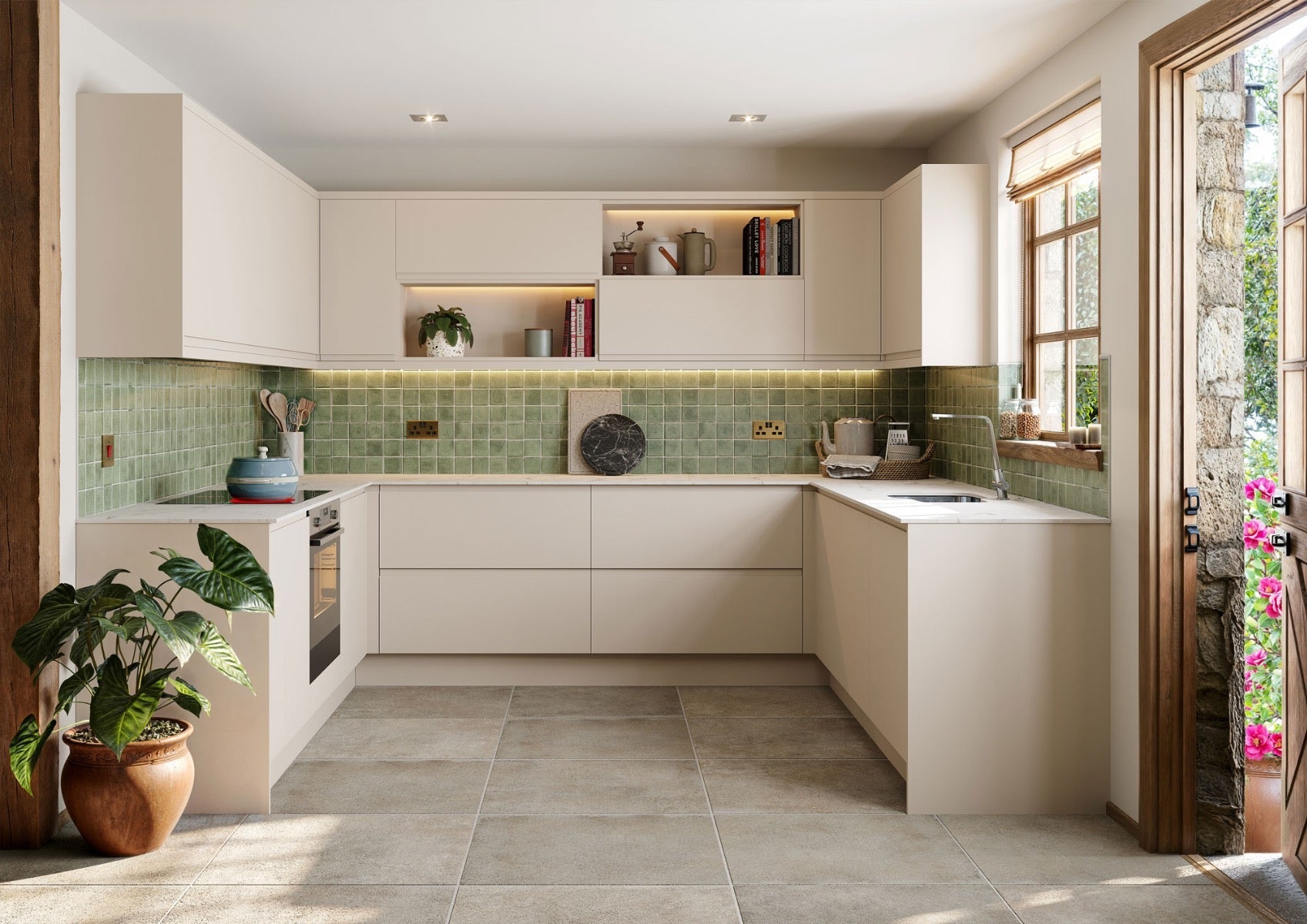 Appliance Door 715 X 446 – Senza Matt Cashmere Stone
