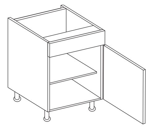 455mm Belfast Sink Base Unit – Sereno Indigo