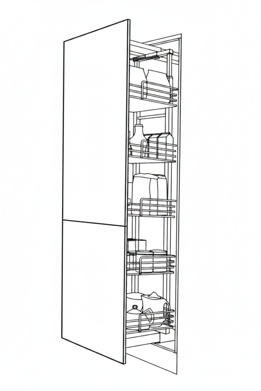 300mm Dynamic Larder – Piatto Gloss Cashmere Stone