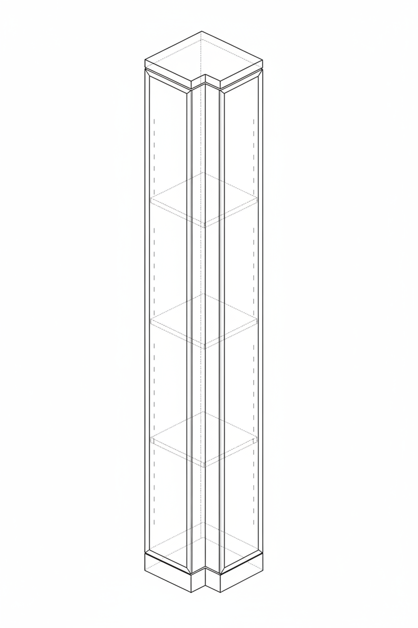 L Shaped Wall Corner Post – Senza Matt Cashmere Stone