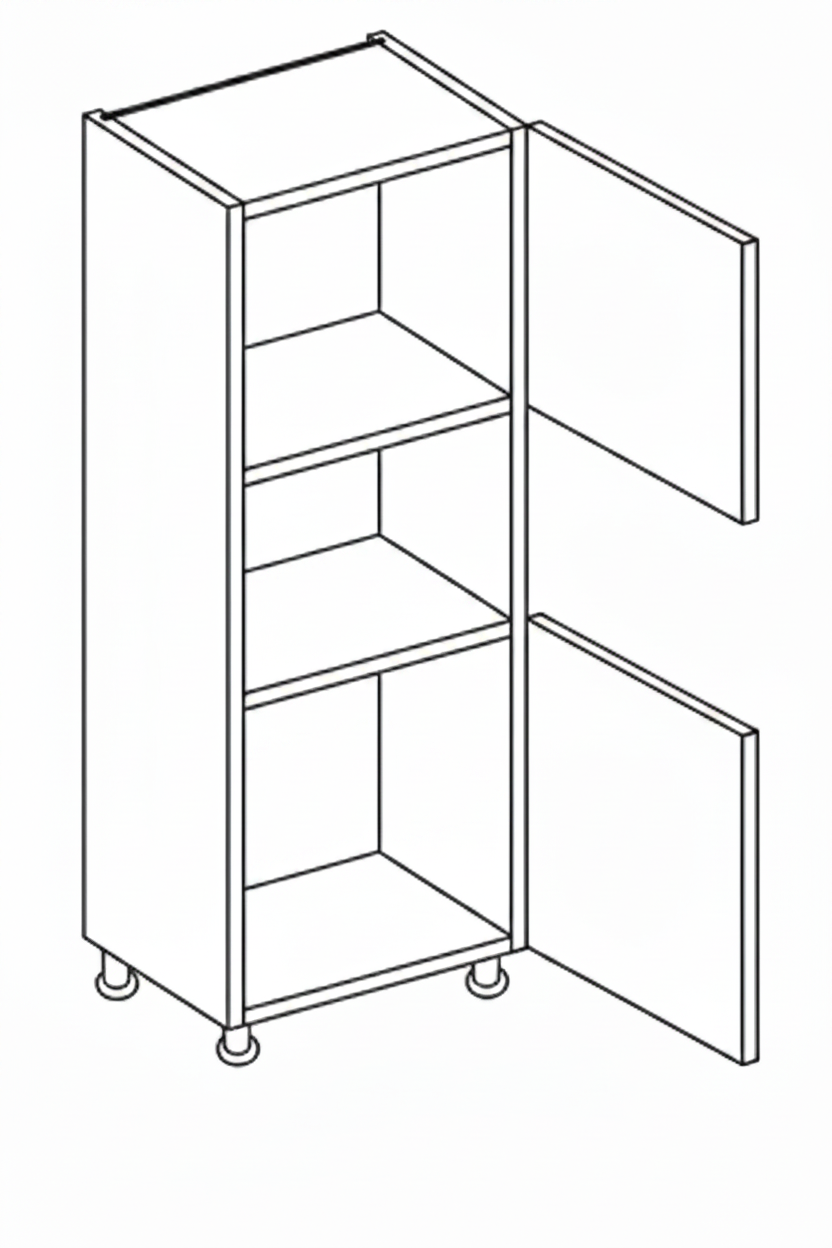 Single Oven Housing Base Unit – Senza Gloss Cashmere Stone