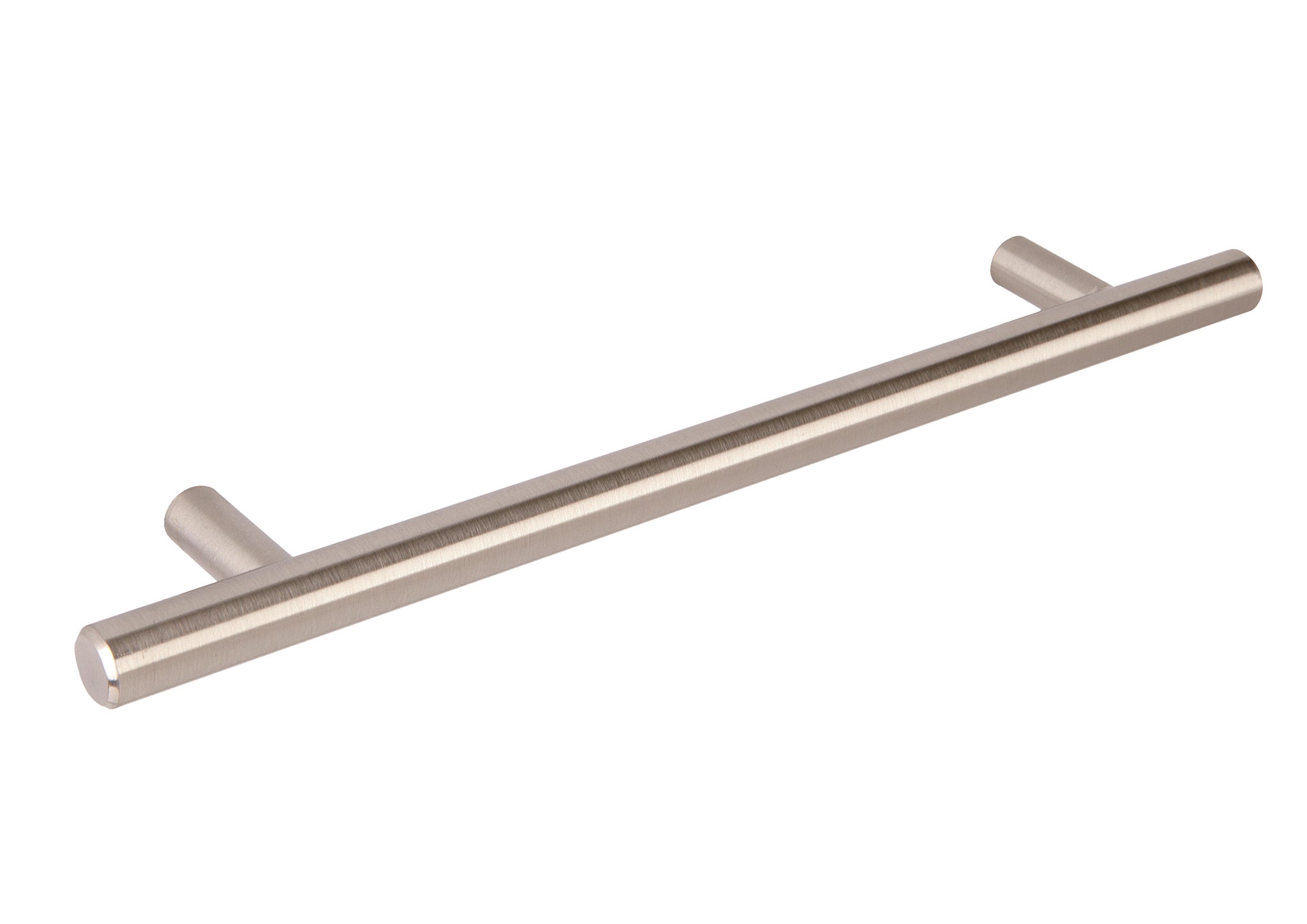 FL END T BAR 96MM BRUSHED STEEL HANDLE