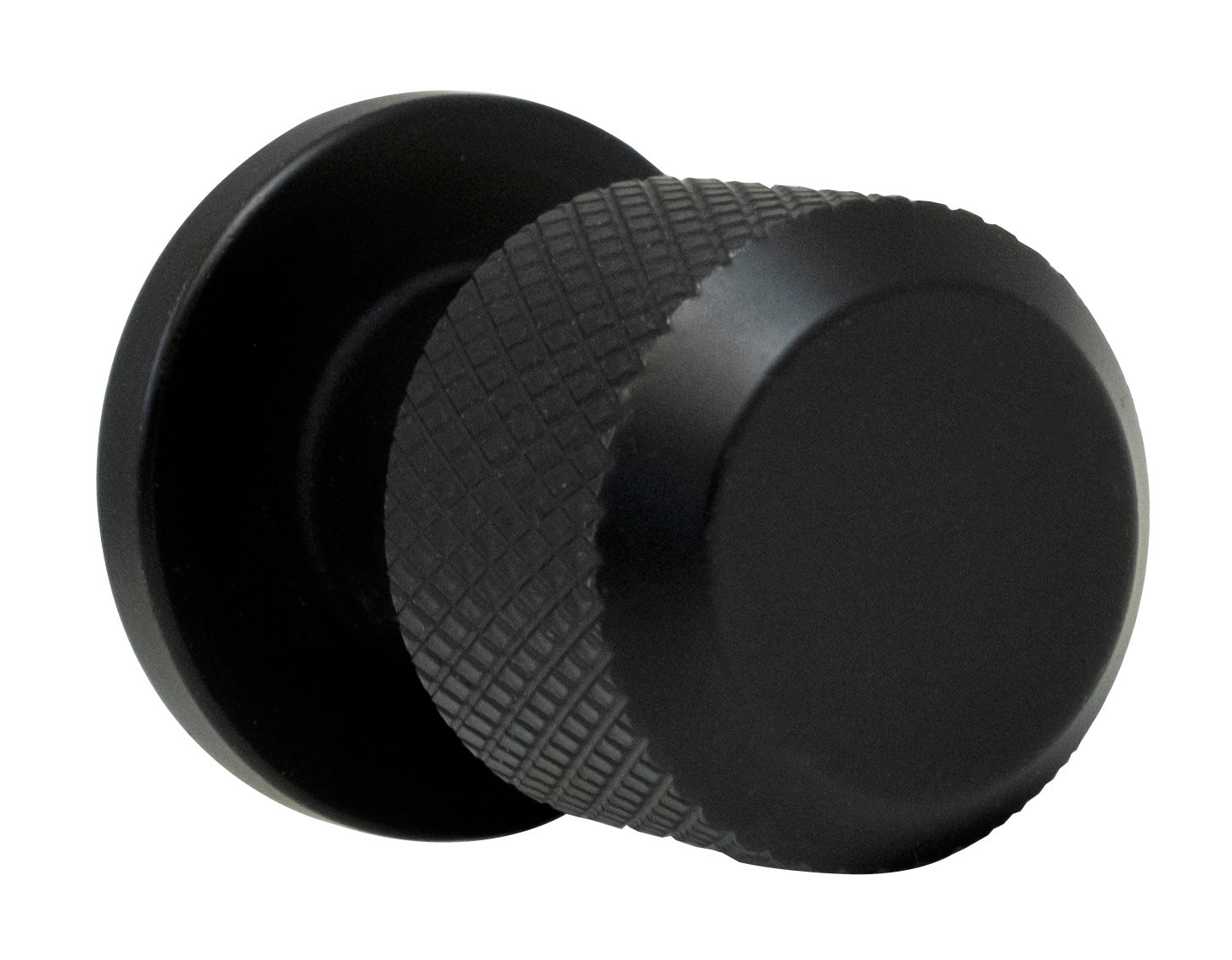 KNURLED KNOB MATT BLACK HANDLE